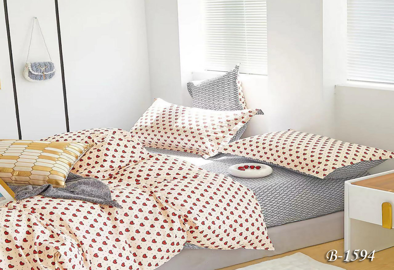 Полуторна постільна білизна Тет-@-Тет В-1594 бязь Gold (економ) 50/70 см, фото 1