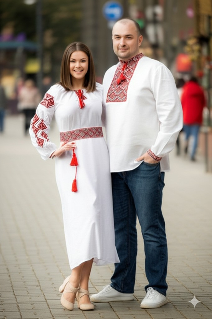 Жіноча довга была сукня вишиванка Соломія, розміри: XL,2XL,3XL