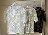 Жіноча футболка з мережива, фото 7