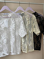 Жіноча футболка з мережива, фото 9