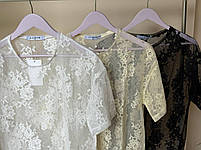 Жіноча футболка з мережива, фото 10