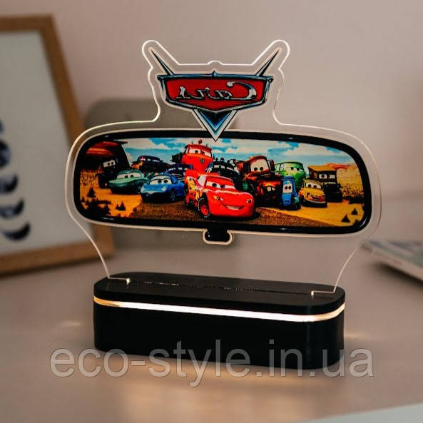 LED нічник Дісней, нічник блискавка маккуїн, нічник тачки, LED нічник тачки, нічник блискавка, нічник від мережі, фото 1