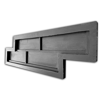 Форма для панелей зі швом "Гладка цегла"; в 1 м ² - 15 шт; гнучкі гумові форми для декоративних панелей