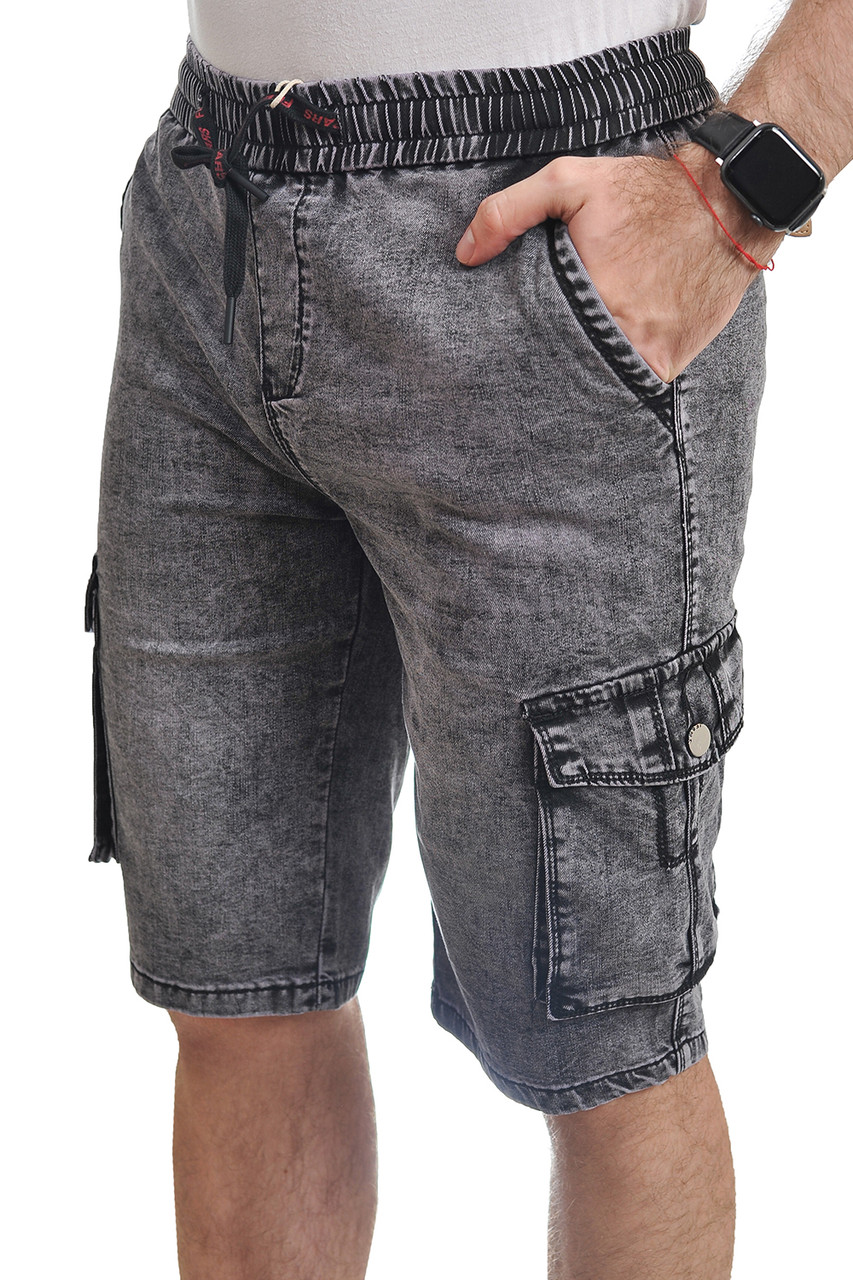 Шорти джинсові чоловічі Feerars 25-613-2 темно-сірі