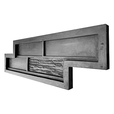 Форма для панелей зі швом "Гладкий + Короїд"; в 1 м ² - 15 шт; гнучкі гумові форми для декоративних панелей