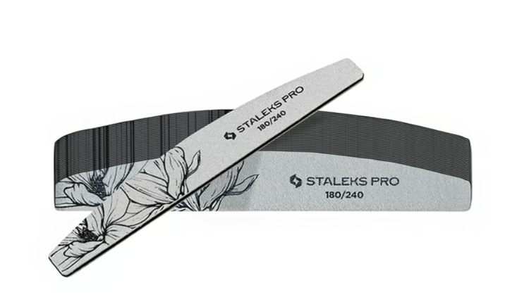 Пилка півмісяць мінеральна STALEKS PRO EXPERT 40 180/240 грит 25 шт, фото 1
