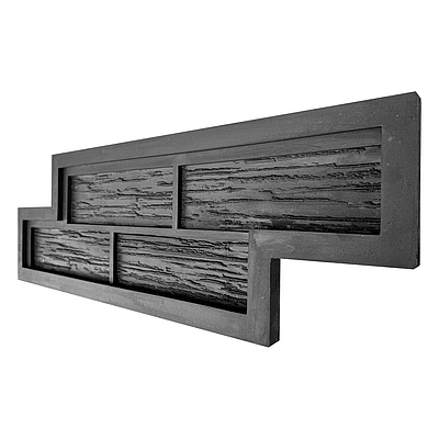 Форма для панелей зі швом "Цегла Короїд"; в 1 м ² - 15 шт; гнучкі гумові форми для декоративних панелей