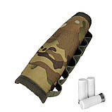 Патронташ на приклад на 6 патронів .12 калібру для дозарядки Патронташ Marck-men на приклад для дозарядки. Мультикам, фото 2