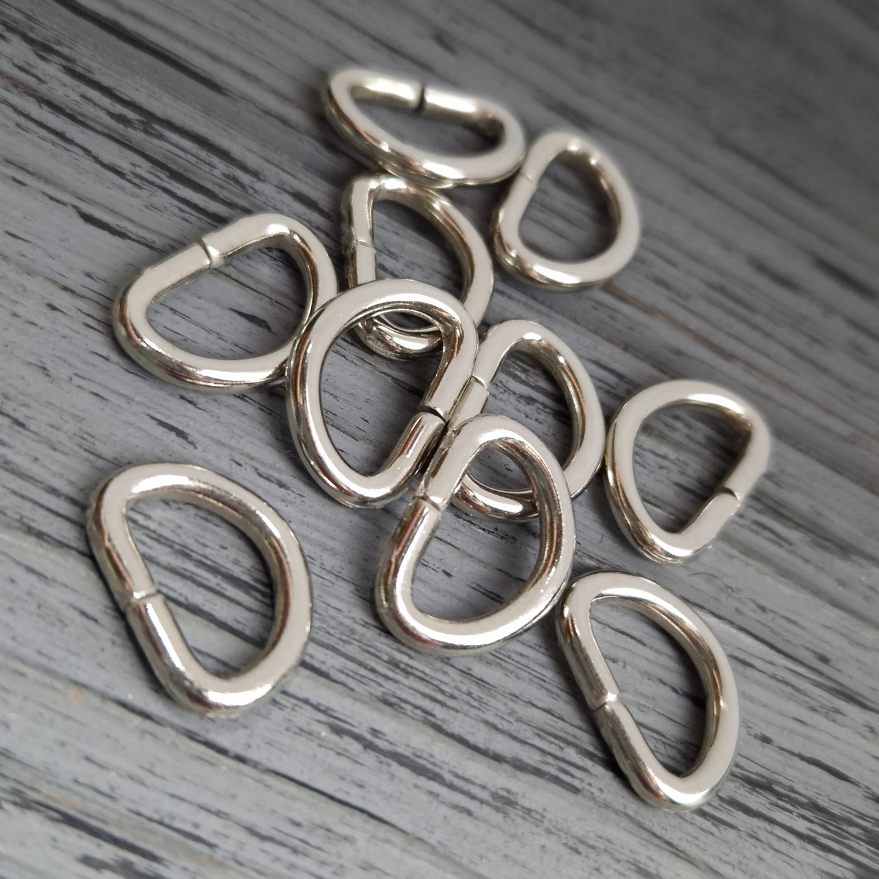 Напівкільце 15х9х3 мм нікель, фото 1