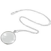 Кулон збільшувальне скло RESTEQ — підвіска-лупа 5x з ланцюжком, кругла лупа на шию для читання, рукоділля, щоденного використання