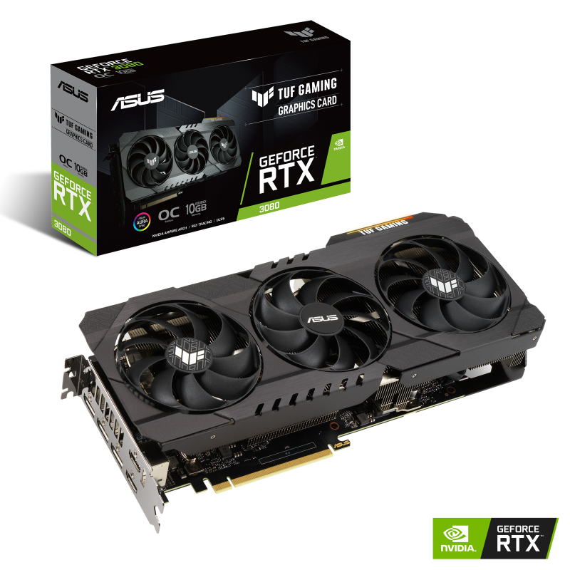 Відеокарта GeForce RTX 3080 10GB Asus TUF Gaming OC V2 (TUF-RTX3080-O10G-V2-GAMING) Б/В