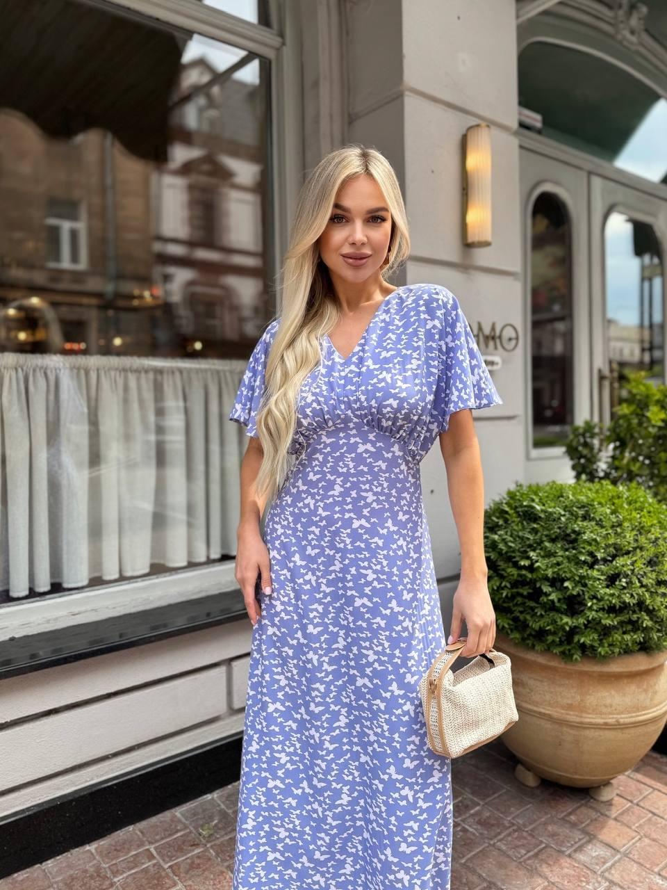 Сукня літня довга СОФТ приталена 1670, фото 1