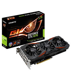 Відеокарта GeForce GTX 1070 8GB Gigabyte G1 Gaming rev.2.0 (GV-N1070G1 GAMING-8GD REV.2.0) Б/В