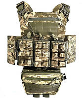 Комплект плитоноска с напашником для военных, Плитоноска мм14, Разгрузочный жилет, Плитоноска plate carrier