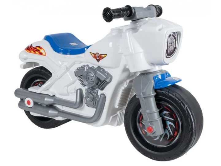 💙Дитячий "Мотобайк" толокар двойхколісний для прогулянок Машинка-каталка Orion 504 Білий, фото 1