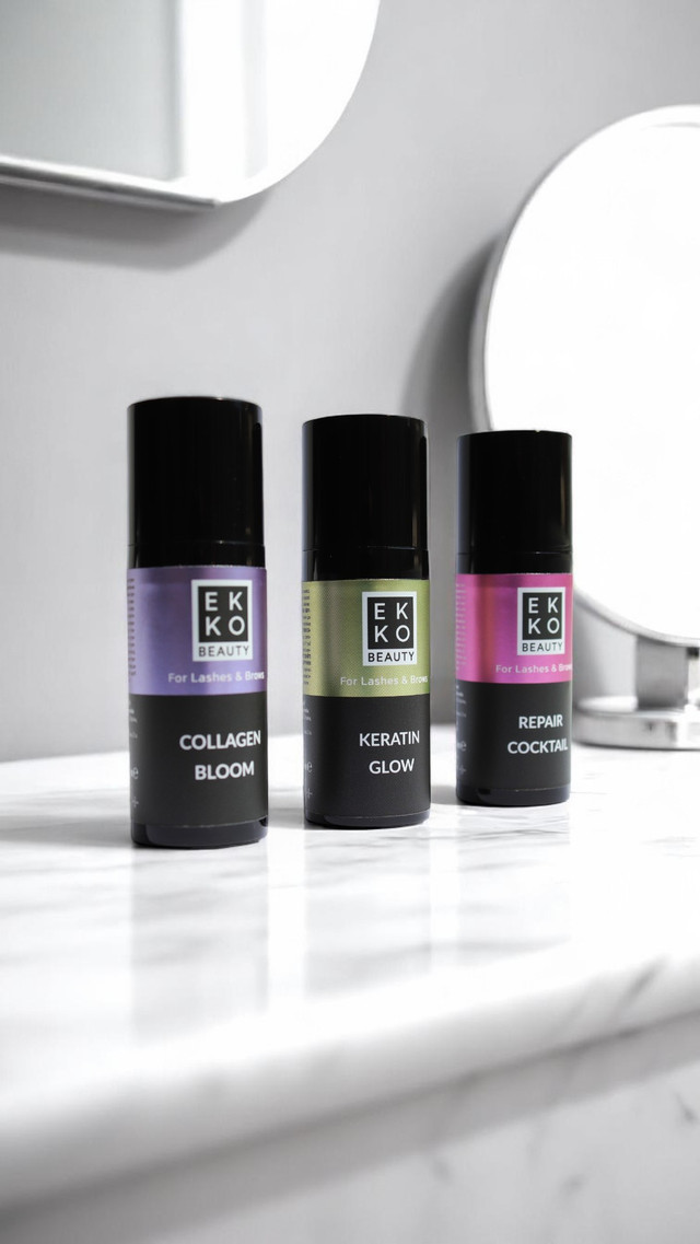 Лінійка доглядових засобів для вій і брів від еко бьюті