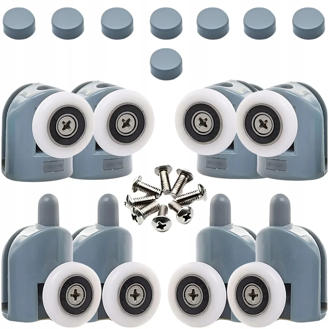 Комплект роликів для душової кабіни Ruhhy KK9646 — 8 шт, діаметр 23 мм, підшипники, фото 1