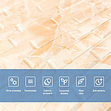 Самоклеючі 3D панелі для стін жовто-білі цегляні легкі міцні для декорування інтер'єру 700х770х7 см, фото 4