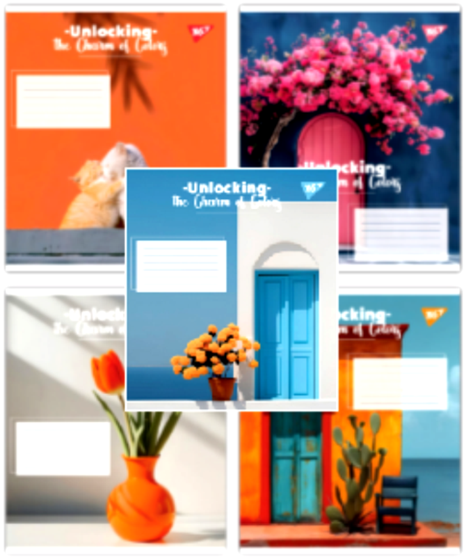 Зошит 36 аркушів, лінія, Yes "Charm of Colors" 767974, фото 1