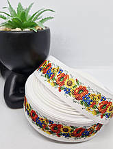 Репсова стрічка з малюнком. 2,5 см. 1 м.