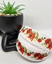 Репсова стрічка з малюнком. 2,5 см. 1 м.