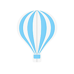 Деревʼяний виріб фарбований - Повітряна куля