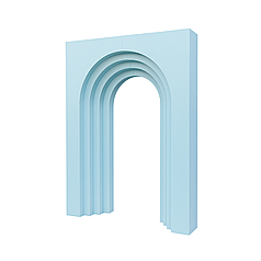 Деревʼяний каркас фарбований - Арка 3D квадратна