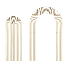 Деревʼяний каркас подвійний фарбований - Арка "рубчик"