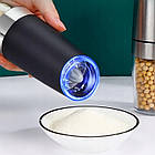 Електричні млини-автомат Ruhhy 19558 — сіль та перець, 2 шт., LED-підсвітка, керамічні жернова, фото 6