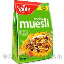 Мюслі Sante TROPICAL тропічні фрукти 350 гр, фото 1