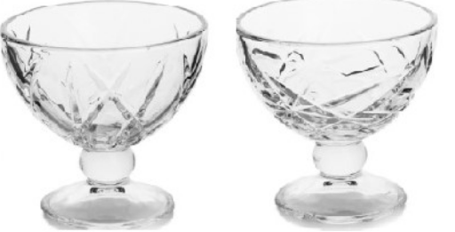 Набір креманок на ніжці Helios "Айс Вінтер" скляних 260 мл 6шт F206BDC, фото 1