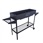 Мангал VESUVI Comfort 1000 з дровником та полицями на колесах для пікніка у компанії, фото 3