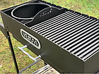 Мангал VESUVI Comfort 1000 з дровником та полицями на колесах для пікніка у компанії, фото 4