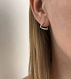 Срібні сережки в позолоті 1545.11п, фото 2