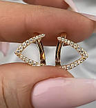 Срібні сережки в позолоті 1545.11п, фото 3