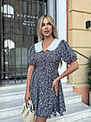 Сукня літня СОФТ приталена з воротом та гудзиками 1669, фото 8