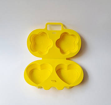 Форма квітів та сердечок пластикова для приготування яєць у мікрохвильовій печі TMM-37