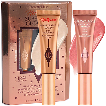 Хайлайтер + сяючі рум'яна Charlotte Tilbury Hollywood Superstar Glow Kit 2 х 5 мл