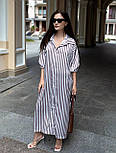 Жіноча довга сукня сорочка вільного крою в смужку (р. 42-46) 63036035, фото 10