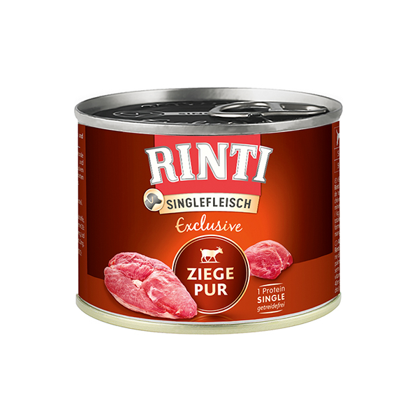 Rinti Singlefleisch Exclusive Ziege Pur РІНТІ КОЗА МОНОПРОТЕЇН натуральний вологий корм для собак - 185 г.