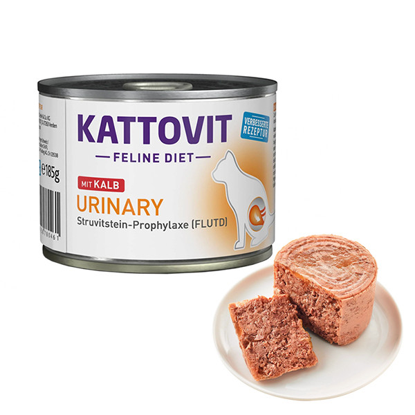 Kattovit Veterinary Urinary Veal КАТТОВІТ УРІНАРІ ТЕЛЯТИНА повнораціонний беззерновий вологий лікувальний корм для котів із, фото 1