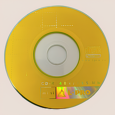 Диск CD-R mini L-Pro 185 Mb 48Х, пакування Slim Box, спайка 5 упаковок по 1 диску, фото 5
