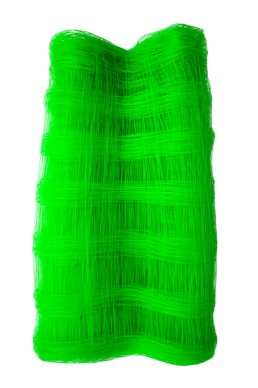 Огіркова сітка 1,7х50м "Угорщина". Шпалерана сітка для підв'язування кучерявих рослин. Зелена.
