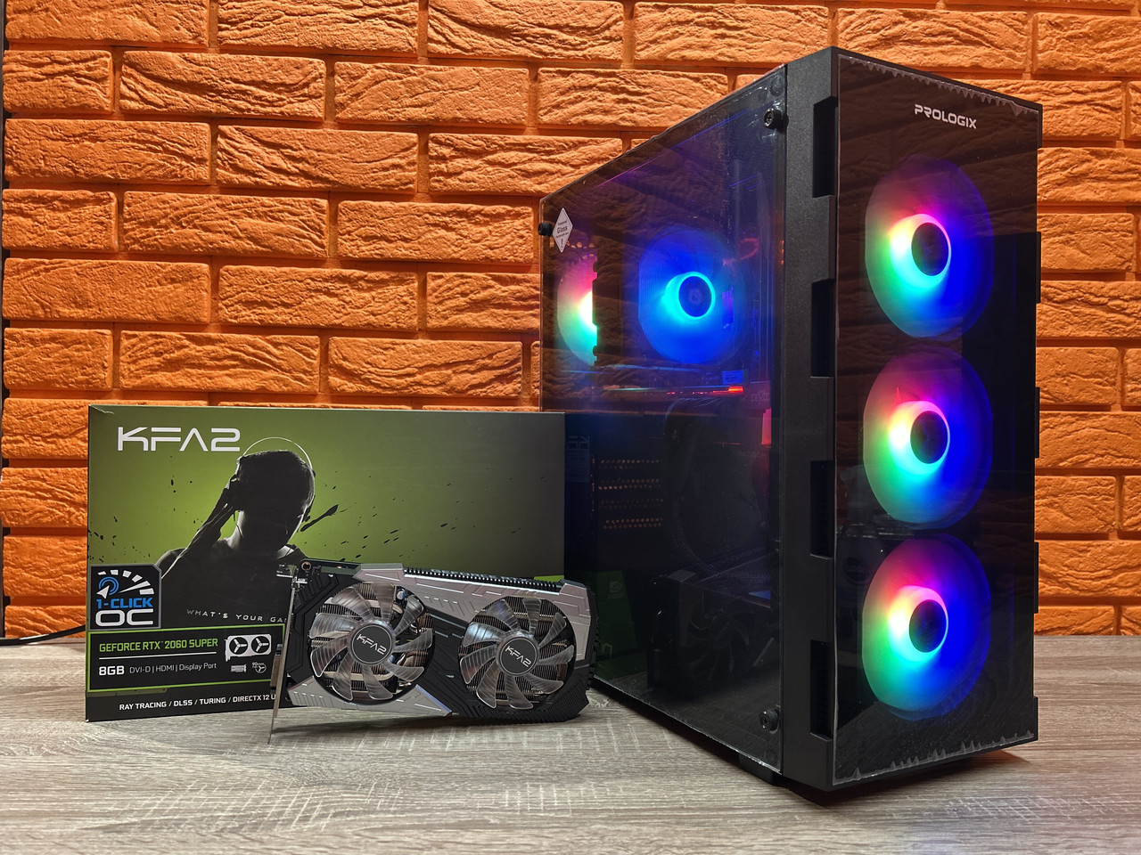 Ігровий комп'ютер Prologix/DarkFlash, AMD Ryzen 5 5600 4.40 GHz, RAM 16ГБ, 512GB SSD, RTX 2060 Super 8Gb