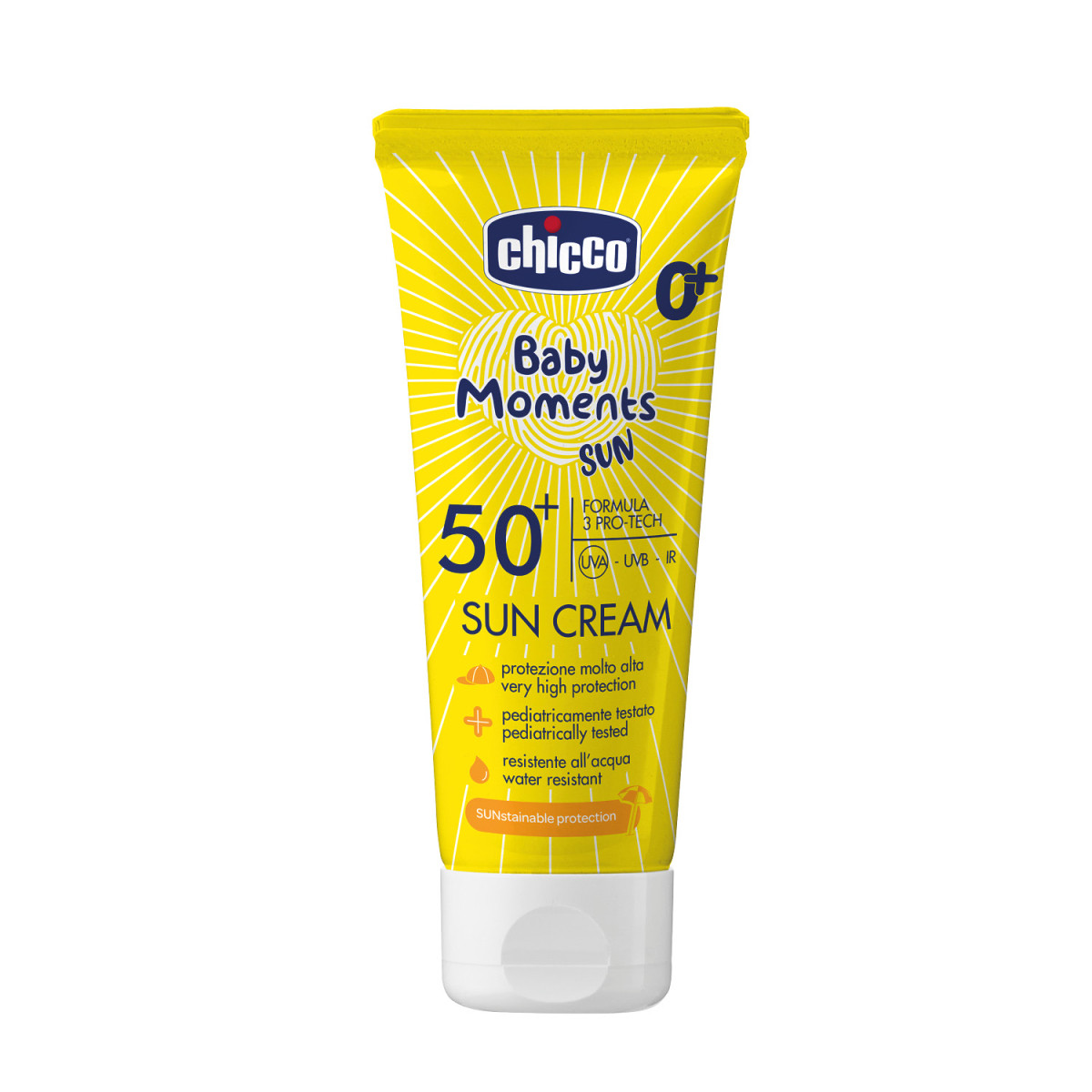 Крем сонцезахисний Chicco Baby Moments SUN, SPF 50+, 75 мл  (арт.11258.00)
