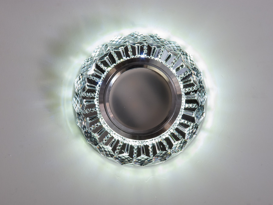 Світильник з LED-підсвіткою для підвісних стель, скло, метал 3040WH