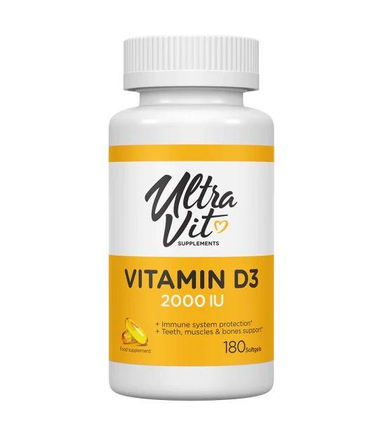 UltraVit Vitamin D3 / Вітамін Д3 2000мг у м'яких капсулах №180