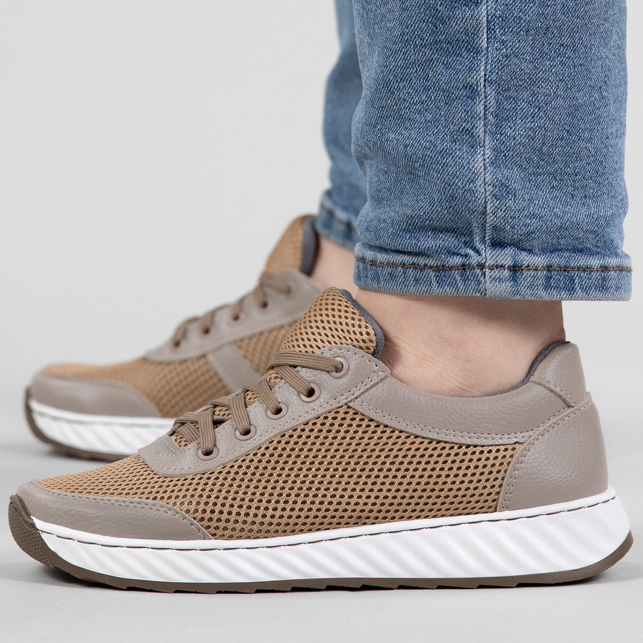 Кросівки жіночі Lika бежеві з сіткою (ЛК 32 беж)