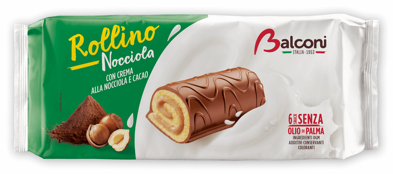 Balconi ROLLINO NOCCIOLA Рулет з горіховою начинкою 222g, фото 1