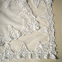 Весільний шарф "Мереживний рай", тканина фатин + мереживо